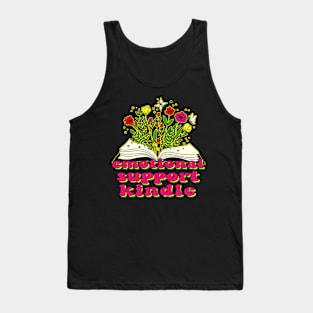 emotional support kindle groovy book lovers Tank Top